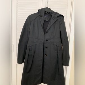 French connection hooded trench coat